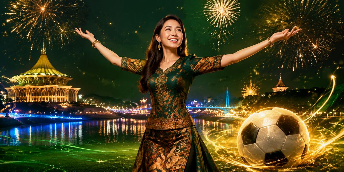 Pertaruhan bola sepak Kuching dengan reka bentuk batik Malaysia 1004